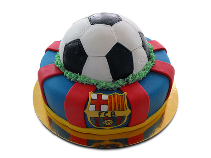 کیک تولد فوتبالی بارسلونای قهرمان | کیک آف