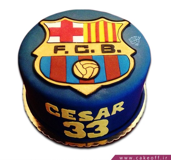  کیک تولد فوتبالی بارسلونا 2 