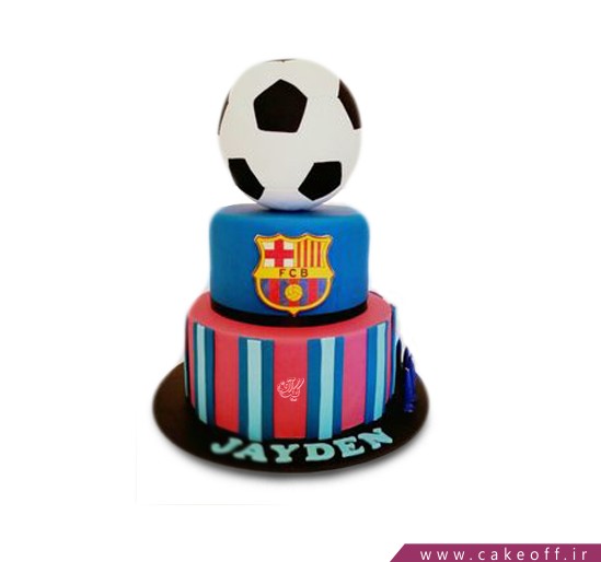  کیک تولد فوتبالی بارسلونا 3 
