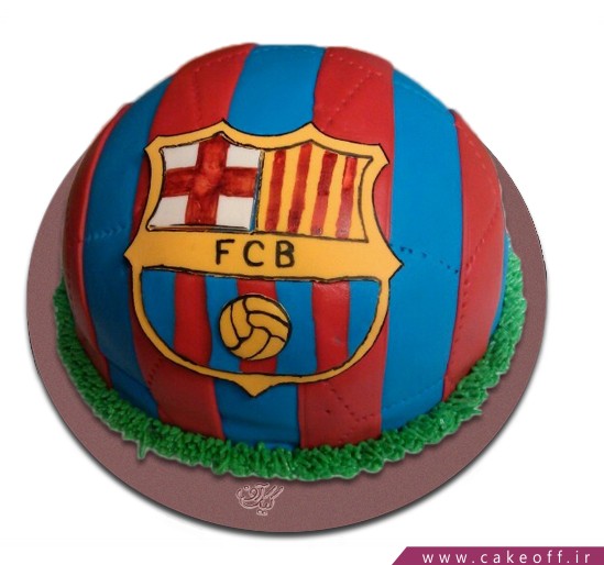  کیک تولد فوتبالی بارسلونا 4 