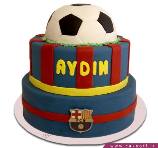  کیک تولد فوتبالی بارسلونا 6 