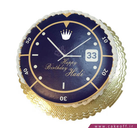 کیک تصویری - کیک ساعت - کیک وقت طلاست | کیک آف