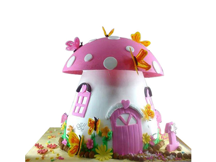 خرید کیکهای تولد زیبا - کیک تولد بچه گانه قارچی | کیک آف