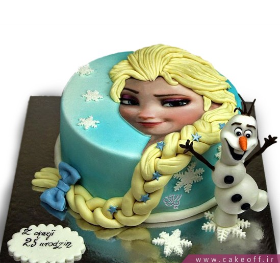  کیک تولد دخترانه السا و اولاف 1 