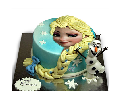 سفارش کیک تولد - کیک تولد دخترانه کیک السا و اولاف 1 | کیک آف
