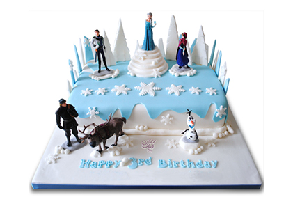 سفارش اینترنتی کیک - کیک تولد السا و آنا 2 | کیک آف