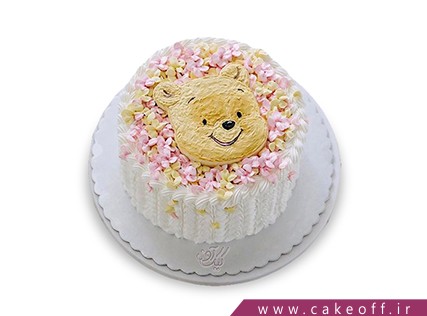 سفارش اینترنتی کیک تولد - کیک تولد دخترانه خرسی خانم | کیک آف