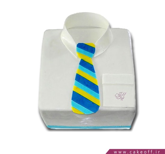  کیک تولد مردانه پیراهن و کراوات 