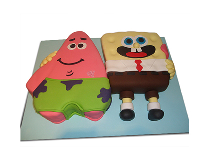 انواع کیک تولد - کیک تولد باب اسفنجی و پاتریک 1 | کیک آف