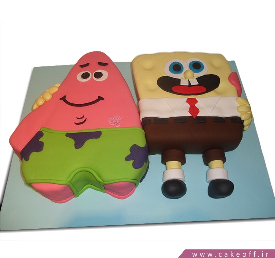  کیک تولد باب اسفنجی و پاتریک 1 