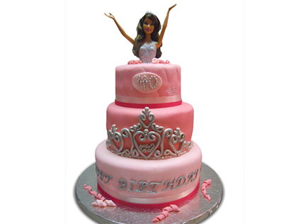 کیک تولد دخترانه - کیک باربی ملکه | کیک آف