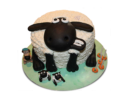 خرید کیک تولد بچه گانه - کیک کارتونی بره ناقلا 4 | کیک آف