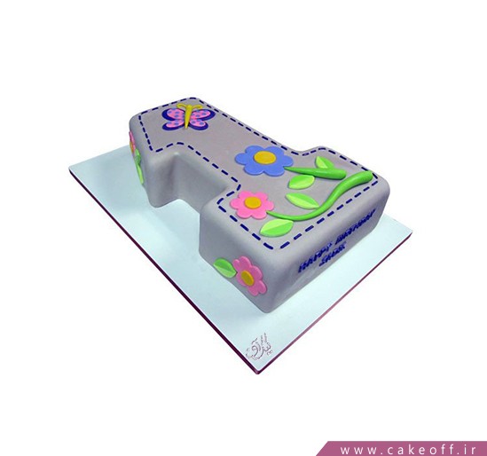 کیک تولد بچگانه - کیک تولد یکسالگی باغ بهادری | کیک آف
