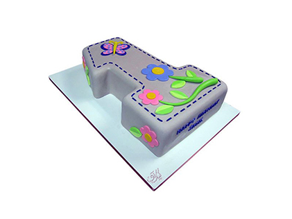 کیک تولد بچگانه - کیک تولد یکسالگی باغ بهادری | کیک آف