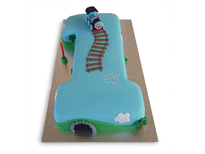 سفارش کیک تولد - کیک عدد یک قطاری | کیک آف