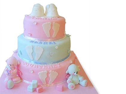 کیک تولد نوزاد الینا - سفارش اینترنتی کیک | کیک آف
