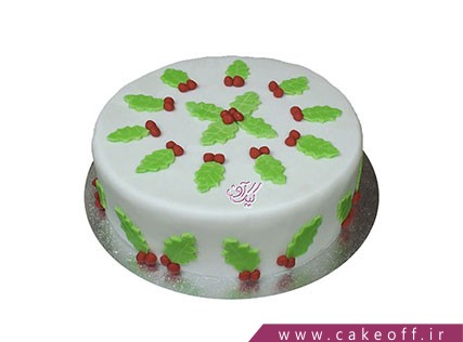 کیک جشن کریسمس - کیک برگ های زمستانی | کیک آف