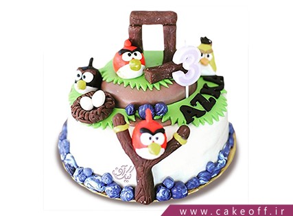 کیک تولد بچه گانه - کیک انگری بردز 25 | کیک آف