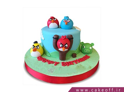 کیک تولد بچه گانه - کیک انگری بردز 20 | کیک آف