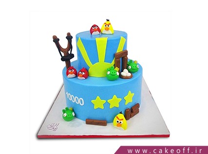 کیک تولد بچه گانه - کیک انگری بردز 28 | کیک آف