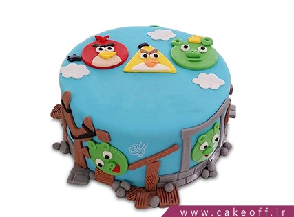 کیک تولد بچه گانه - کیک انگری بردز 14 | کیک آف