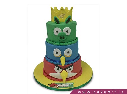 کیک تولد بچه گانه - کیک تولد انگری بردز 7 | کیک آف