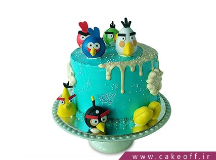 کیک تولد بچه گانه - کیک تولد انگری بردز 6 | کیک آف