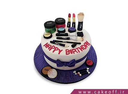 کیک زنانه - کیک لوازم آرایش 1 | کیک آف