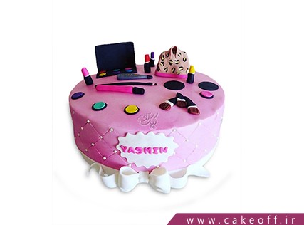 کیک تولد زنانه - کیک لوازم آرایش 9 | کیک آف