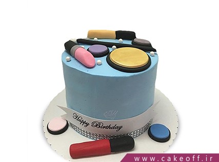 کیک تولد زنانه - کیک لوازم آرایش 12 | کیک آف
