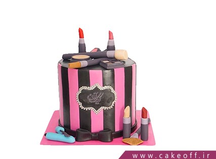 کیک تولد دخترانه - کیک لوازم آرایش 13 | کیک آف
