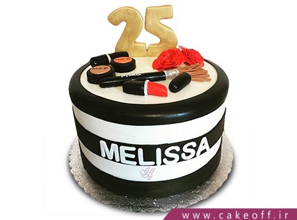 کیک تولد دخترانه - کیک لوازم آرایش 14 | کیک آف