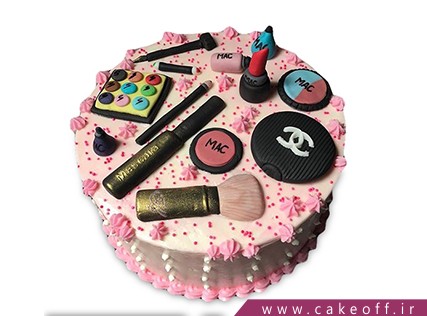 کیک تولد دخترانه - کیک لوازم آرایش 15 | کیک آف