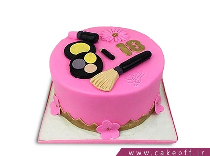 کیک تولد دخترانه - کیک لوازم آرایش 16 | کیک آف