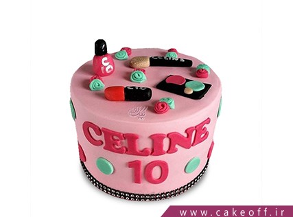 کیک دخترانه - کیک لوازم آرایش 23 | کیک آف