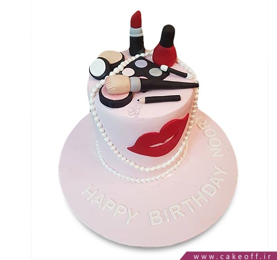 کیک تولد دخترانه - کیک لوازم آرایش ۱۹ | کیک آف