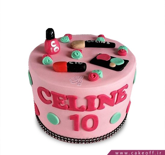 کیک دخترانه - کیک لوازم آرایش ۲۳ | کیک آف