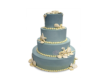 سفارش کیک عقد و عروسی - کیک عروس آبی | کیک آف