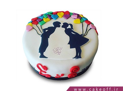 کیک سالگرد ازدواج - کیک بوسه از نو | کیک آف