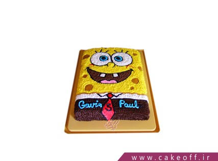 کیک تولد باب اسفنجی - کیک باب اسفنجی خوشتیپ | کیک آف