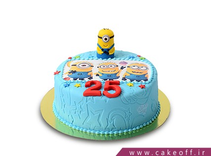 سفارش کیک تولد در اصفهان - کیک بچه گانه چهار مینیون شیطون | کیک آف