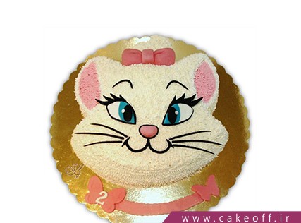 انواع کیک تولد دخترانه - کیک دخترانه گربه اشرافی | کیک آف