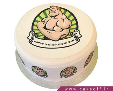 کیک بدنسازی - کیک تصویری آرنولد همیشه قهرمان | کیک آف