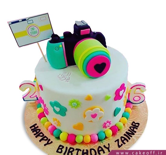 کیک تولد دخترانه - کیک دوربین ۷ | کیک آف