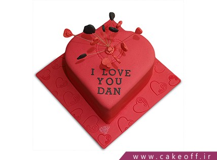 کیک عاشقانه - کیک ولنتاین آزاد،در بند تو | کیک آف