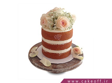 کیک گل رز -  کیک اسفنجی گل رز | کیک آف