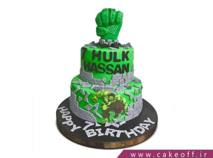 کیک تولد پسرانه - کیک پسرانه هالک 12 | کیک آف