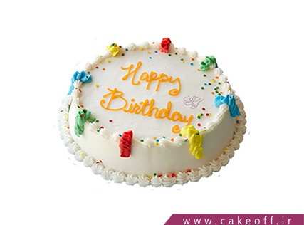 سفارش اینترنتی کیک تولد - کیک خامه ای - کیک کرم های رنگی | کیک آف