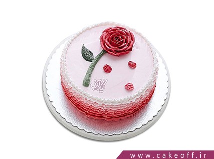 کیک  عاشقانه - کیک گل عاشق | کیک آف