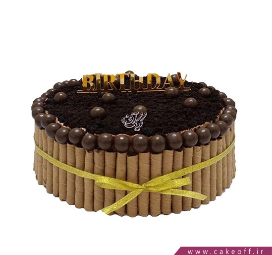 کیک تولد شکلاتی - کیک تیله شکلاتی | کیک آف